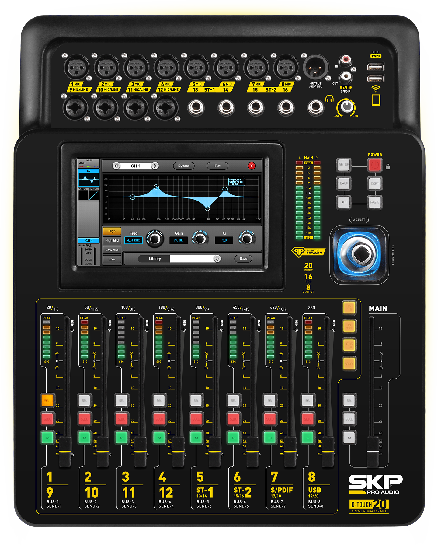 Consola Mezcladora Digital | D-Touch 20 canales SKP – Rincón del
