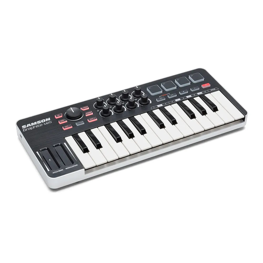 m25047k Samson Graphite M25 – Teclado Controlador MIDI Compacto – Rincón