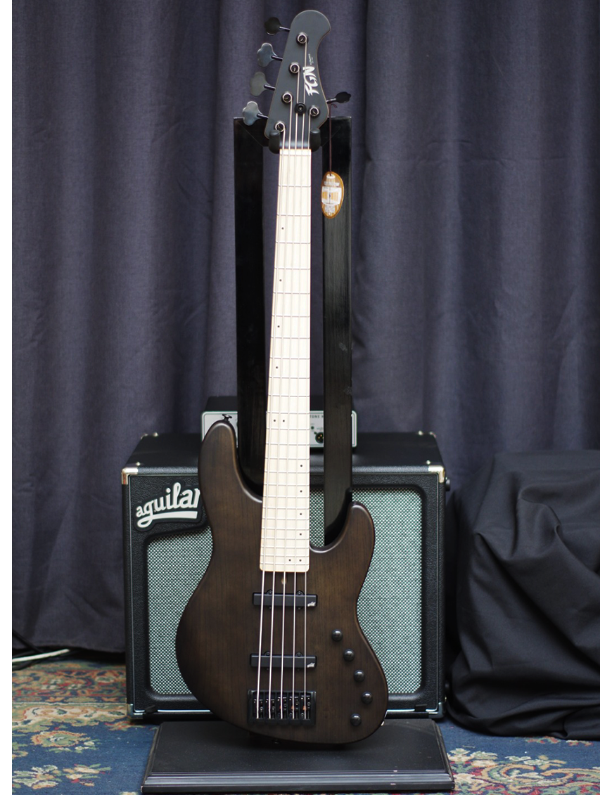 FGN® Mighty Jazz ASH DEM JMJ5 Bajo Eléctrico 5 Cuerdas Funda | T Black Flat