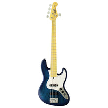 FGN® Neo Classic NJB100MBAHV Bajo Eléctrico 5 Cuerdas Funda | See-Thru Blue Burst