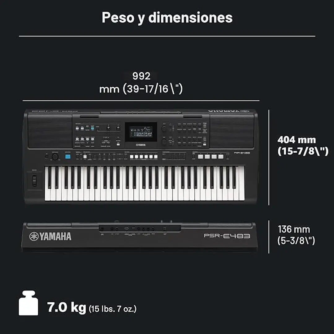 TECLADO PORTATIL YAMAHA PSR-E483