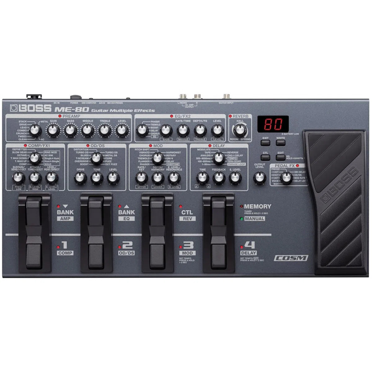 Pedalera multiefecto ME-80 | BOSS