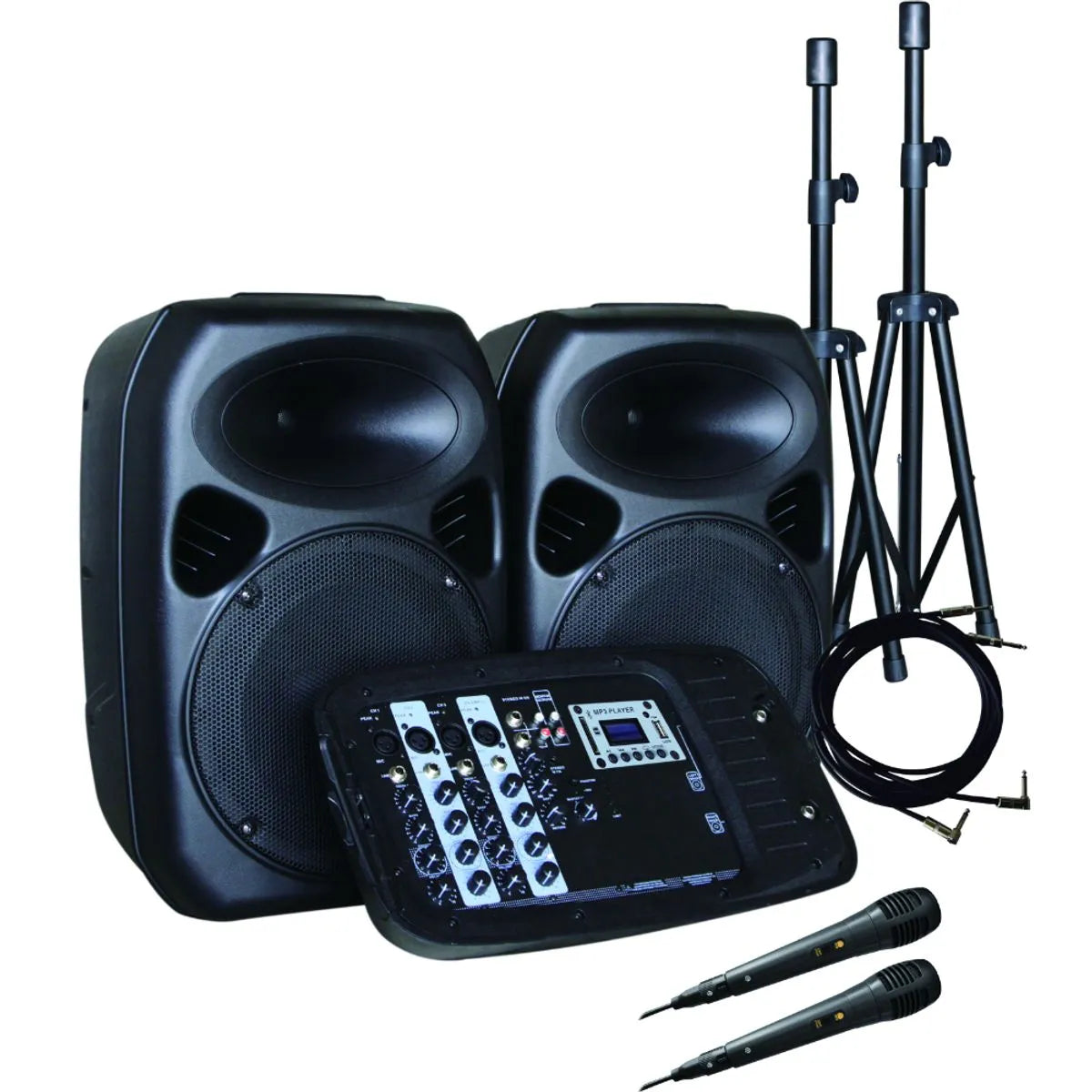 BARETONE COMBO AUDIO BT-AM200P 200W + ATRIL MICROFONO