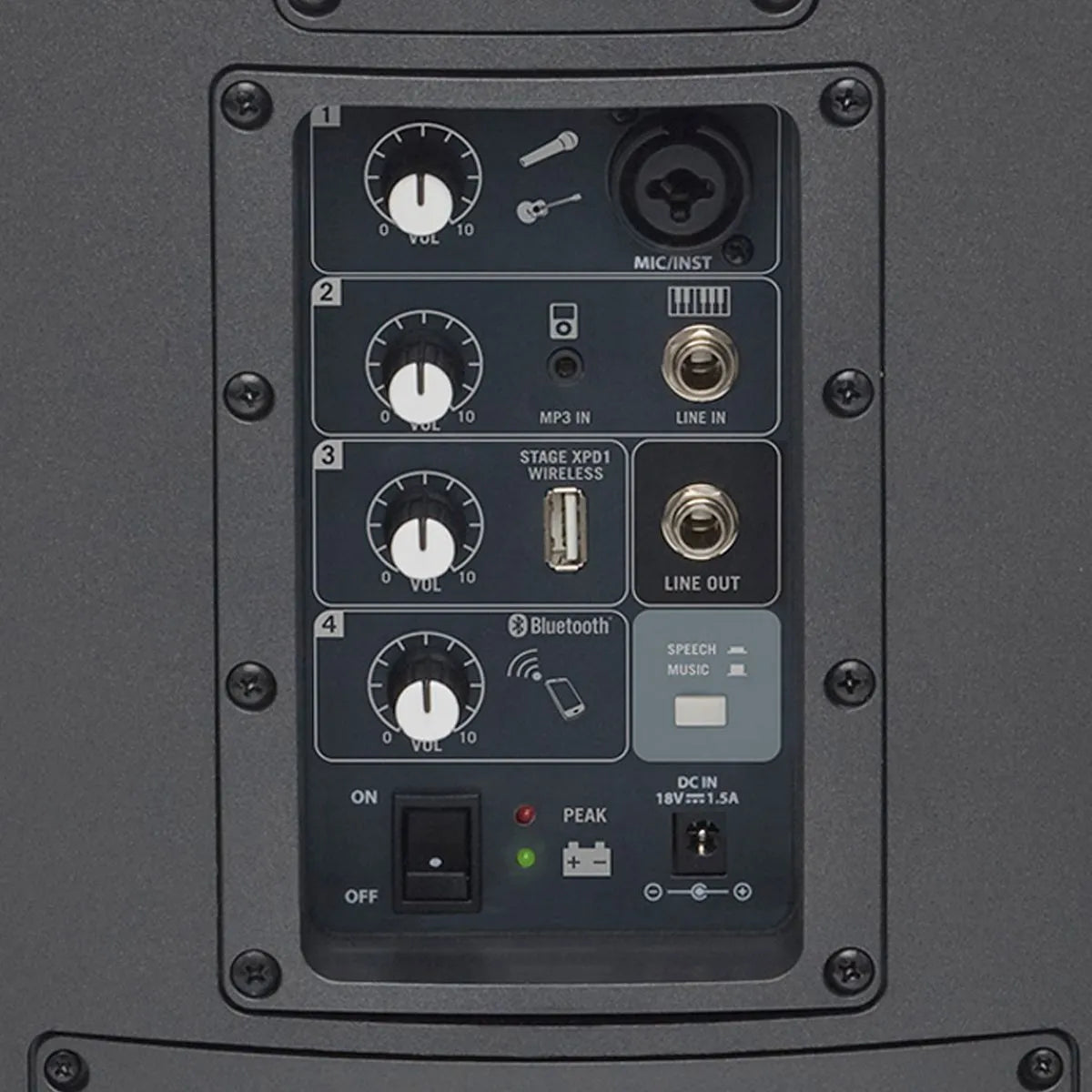 Caja acústica activa Samson XP106 con micrófono y bluetooth