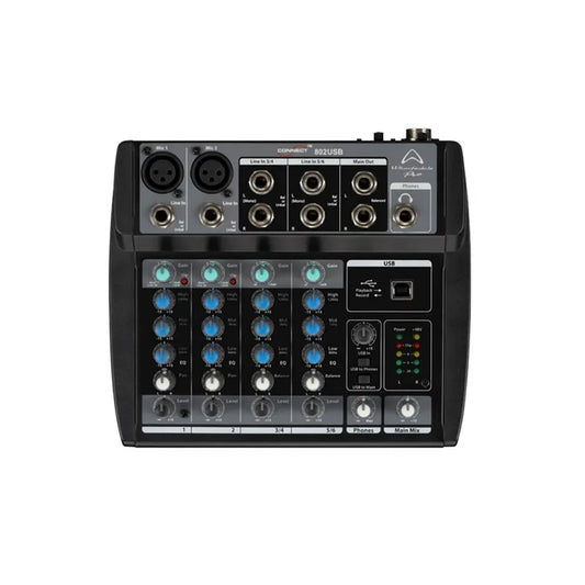 Mixer de 6 canales Wharfedale CONNECT 802 USB