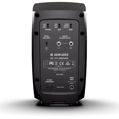 D3V BLACK PAR MONITOR ESTUDIO ACTIVO ADAM AUDIO