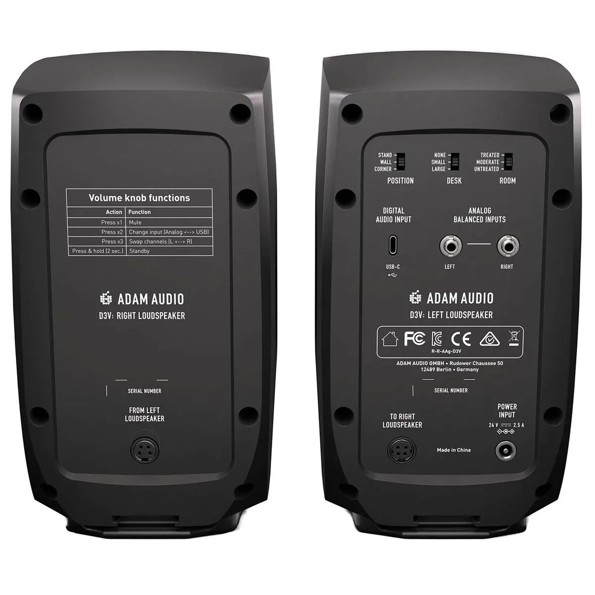 D3V BLACK PAR MONITOR ESTUDIO ACTIVO ADAM AUDIO