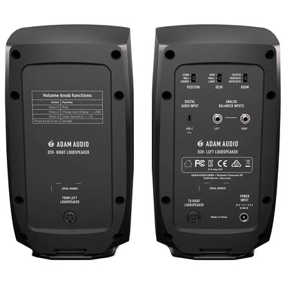 D3V BLACK PAR MONITOR ESTUDIO ACTIVO ADAM AUDIO