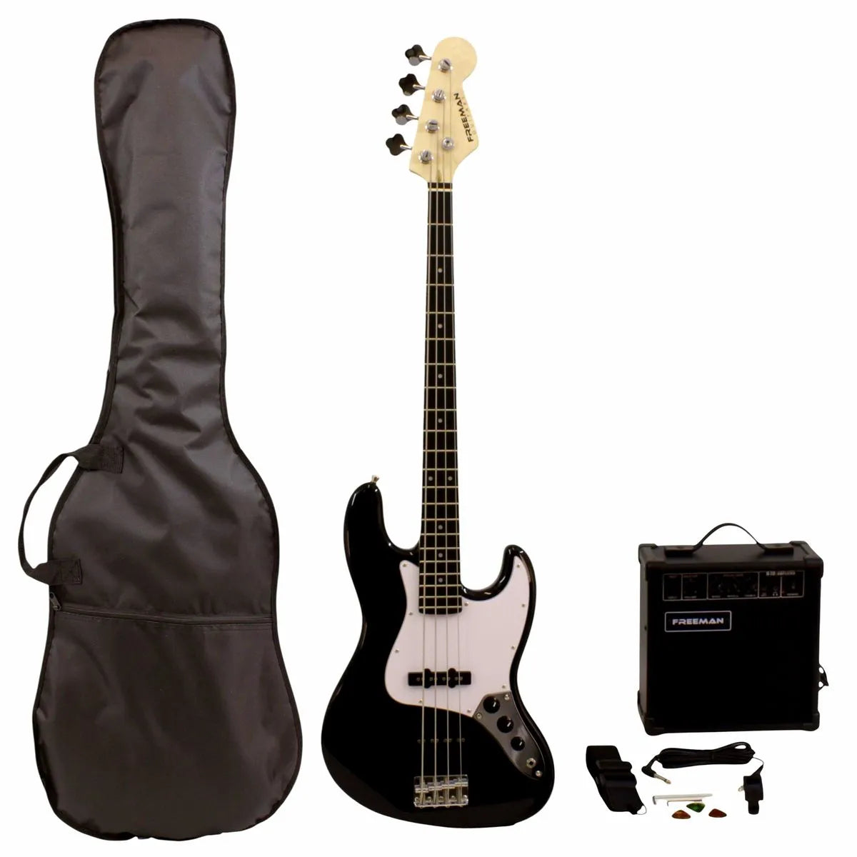 Pack de bajo eléctrico Freeman Rockstarter - Black