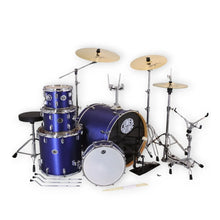 Set de batería acústica PowerDrums JJ-5 DLM con platillos Guzel