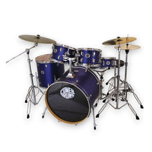 Set de batería acústica PowerDrums JJ-5 DLM con platillos Guzel