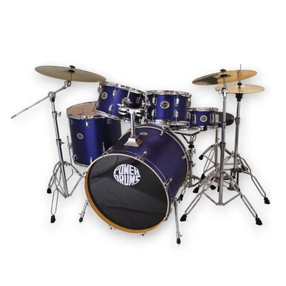 Set de batería acústica PowerDrums JJ-5 DLM con platillos Guzel