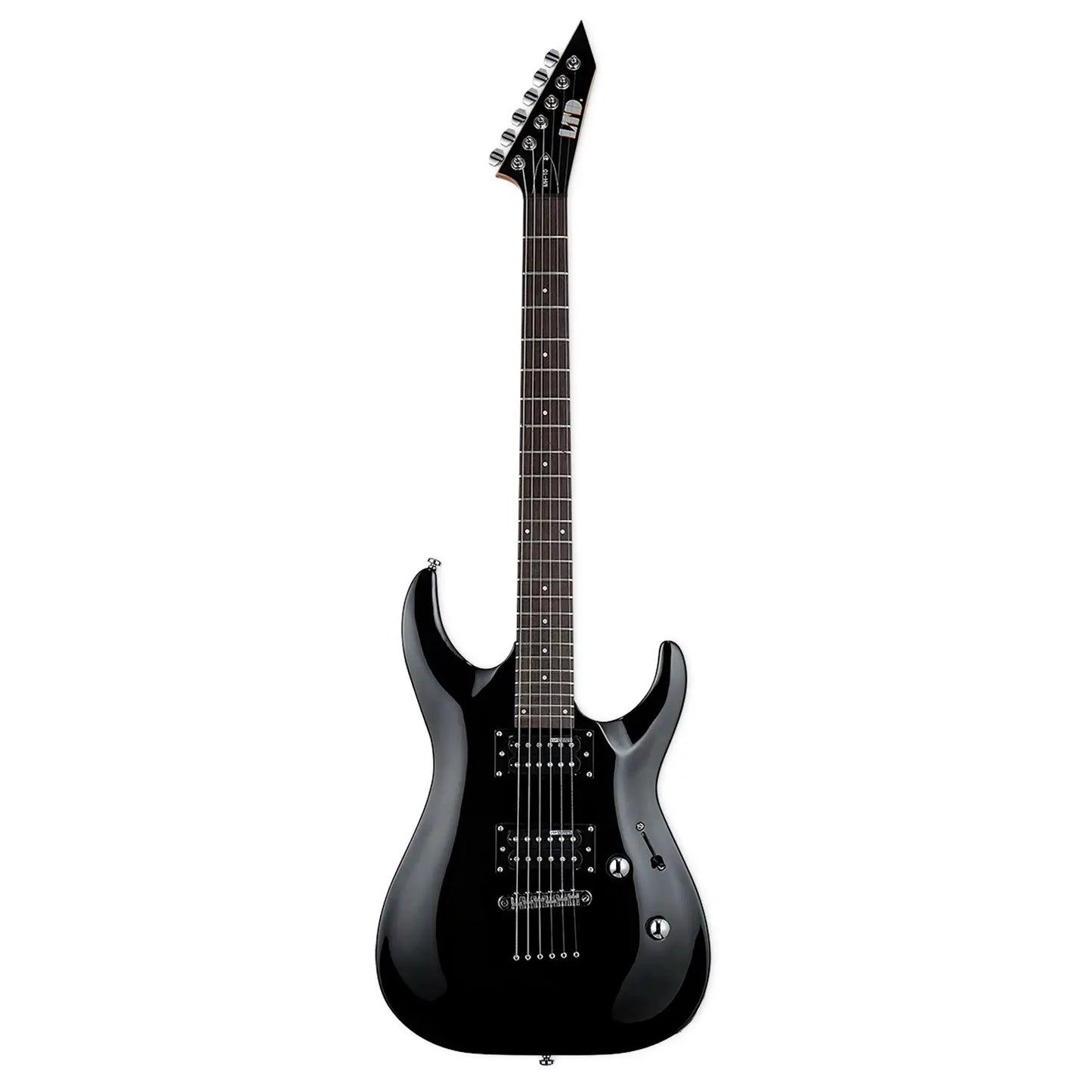 Guitarra Eléctrica Superstrato MH-10 Black Con Funda – LTD