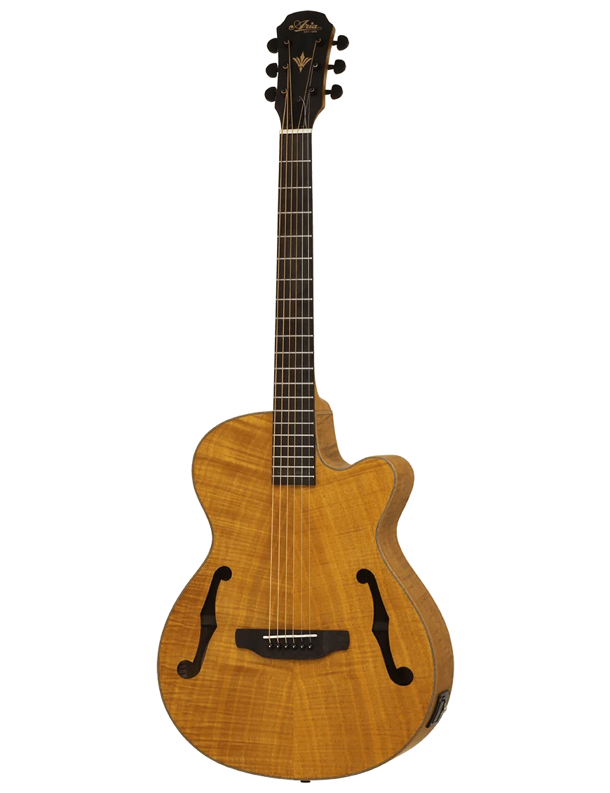 ARIA GUITARRA ELECTROACUSTICA FET-F2 ST BROWN FUNDA A-FET-F2-STBR