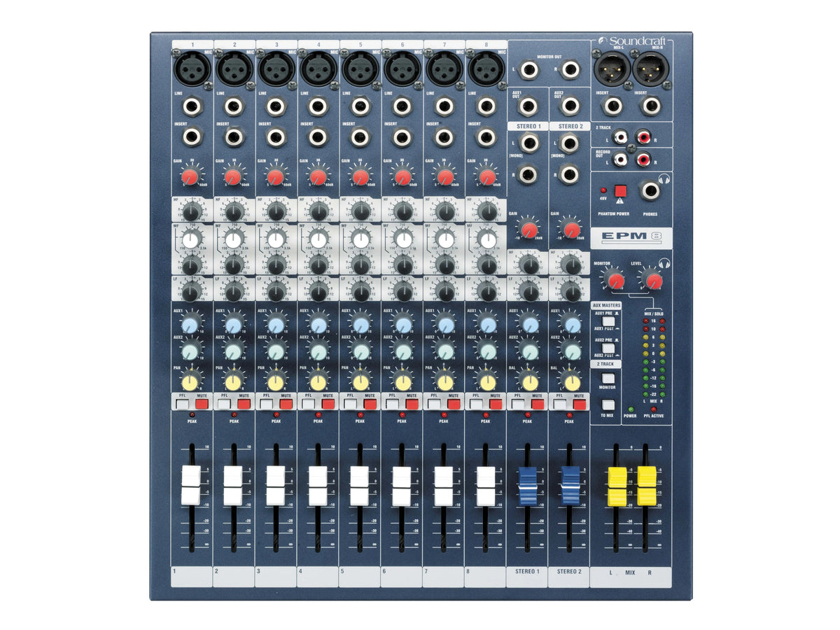 Soundcraft EPM8 Mixer Análogo de 8+2 Canales