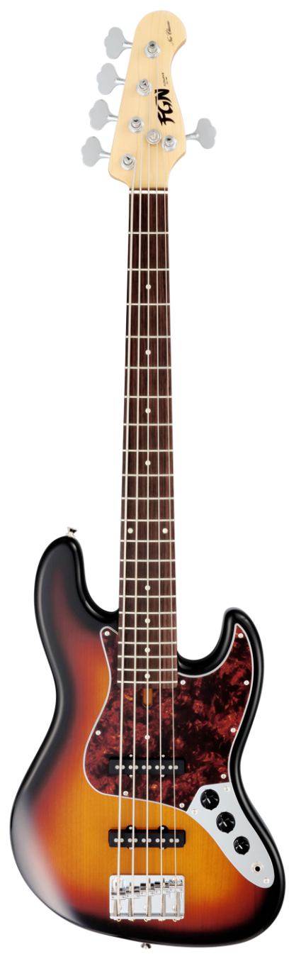 FGN® 5C Neo Classic NJB100RALV Bajo Eléctrico Funda | 3Tone Sunburst