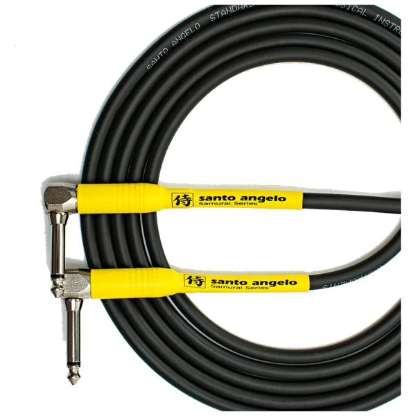 Santo Angelo SAMURAI Cable Instrumentos 2 Plug ¼» L 90° OFHC Largo: 4.57 Mt