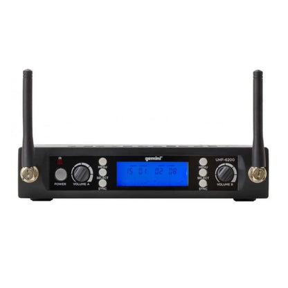 Gemini uhf-6200m sistema inalambrico mano uhf doble