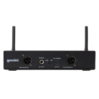 Gemini uhf-6200m sistema inalambrico mano uhf doble