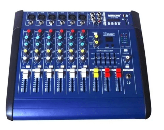 Power Mixer 6ch + Bluetooth + Usb