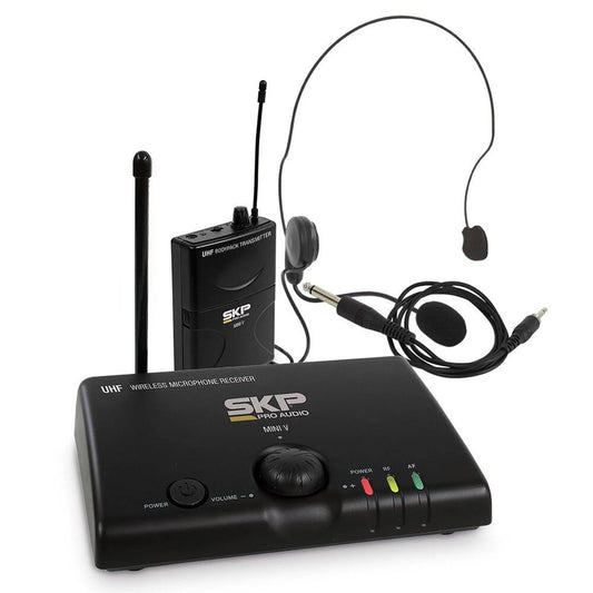 MICROFONO INALAMBRICO CINTILLO SKP UHF MINI V