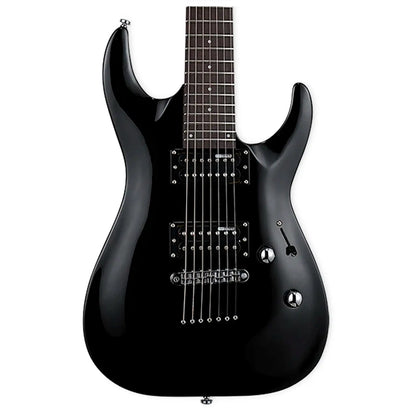 GUITARRA ELECTRICA LTD MH-17 C/FUNDA BLK 7CUERDAS
