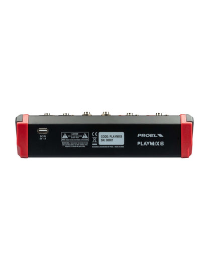Mezclador analogo Proel Playmix 6
