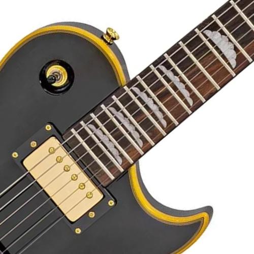 ARIA PRO II GUITARRA ELECTRICA PE F80 L PAUL BLACK TOP A-PEF80-BKTP