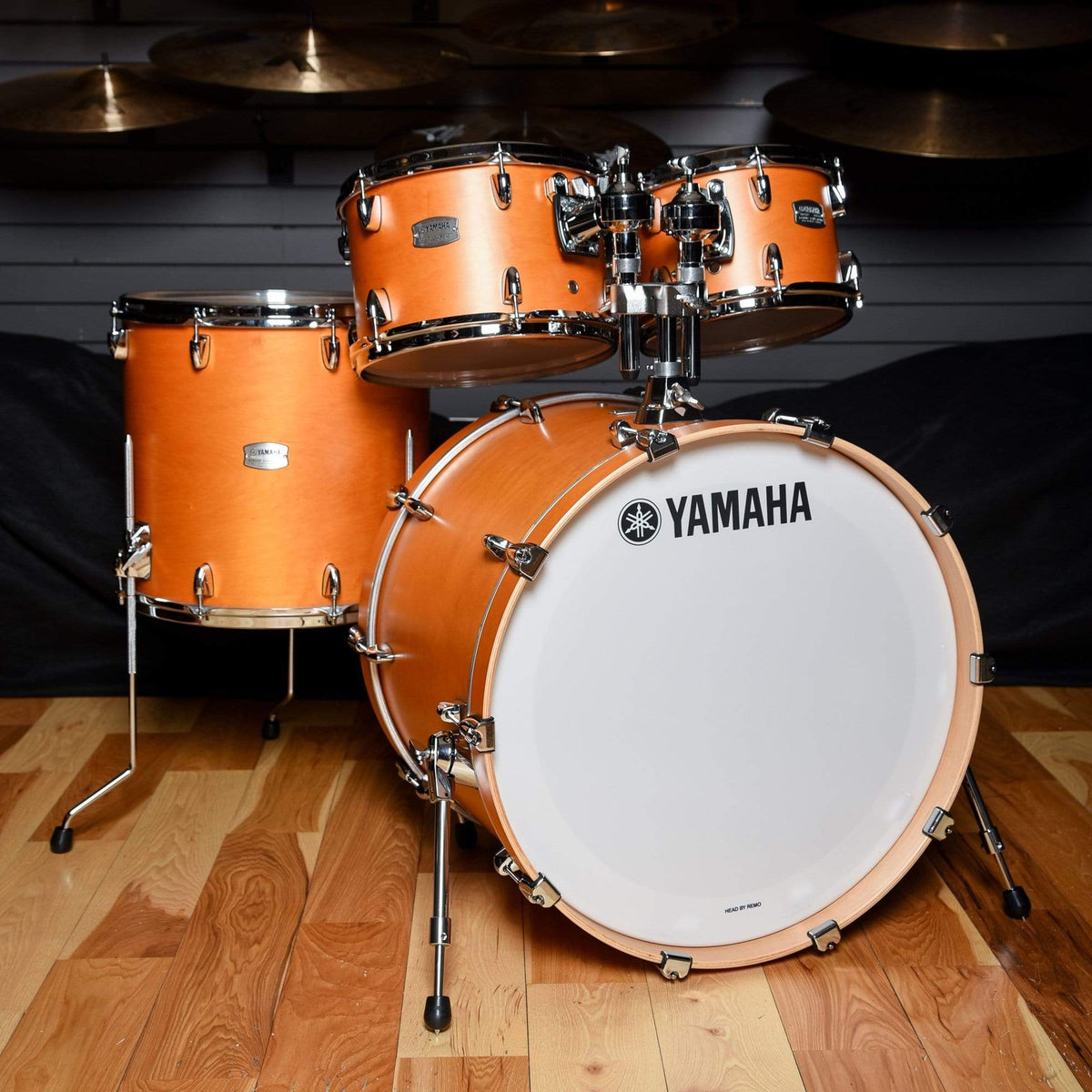 YAMAHA BATERIA TOUR CUSTOM MAPLE SET TMP2F4 CRS + TOM DE PISO